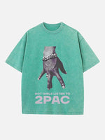 2Pac Print Round Neck T-shirt