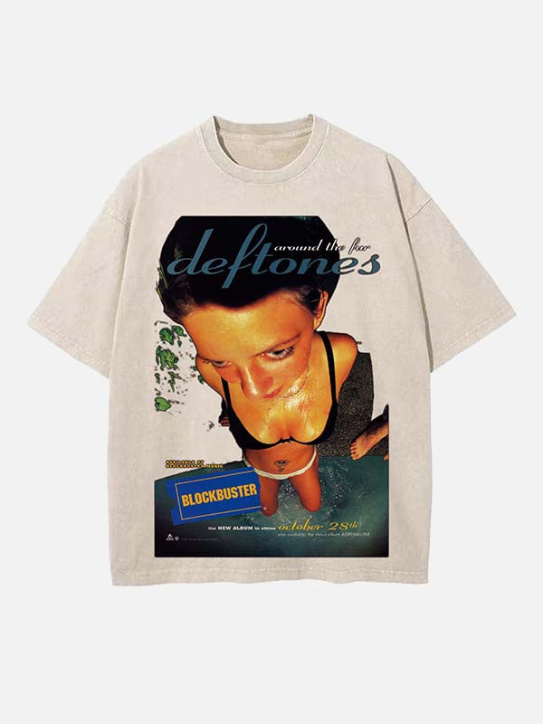 Deftones Print Round Neck T-shirt