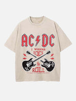 AC/DC Print Round Neck T-shirt
