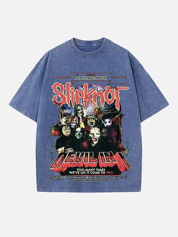 Slipknot Print Round Neck T-shirt