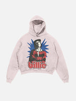 Billie Eilish Print Slant Pockets Hoodie