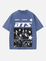 BTS Print Round Neck T-shirt