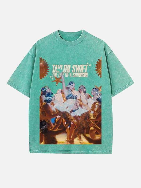 Taylor Swift Print Round Neck T-shirt