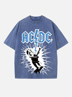 AC/DC Print Round Neck T-shirt