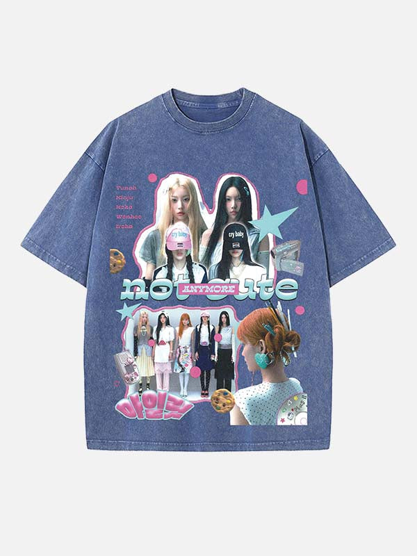 ILLIT Print Round Neck T-shirt