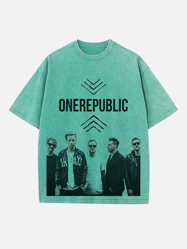 OneRepublic Print Round Neck T-shirt