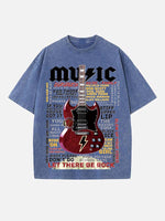 AC/DC Print Round Neck T-shirt