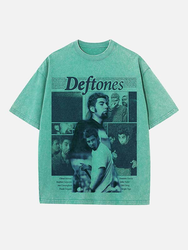 Deftones Print Round Neck T-shirt