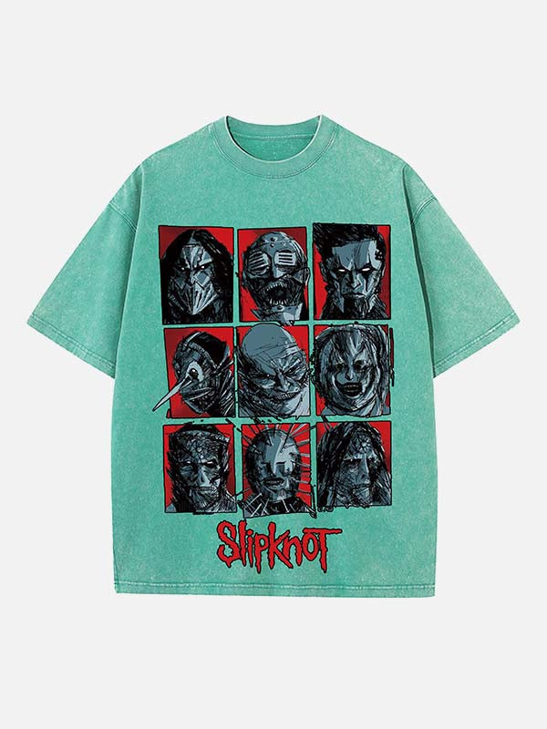 Slipknot Print Round Neck T-shirt