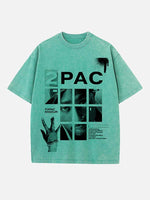 2Pac Print Round Neck T-shirt
