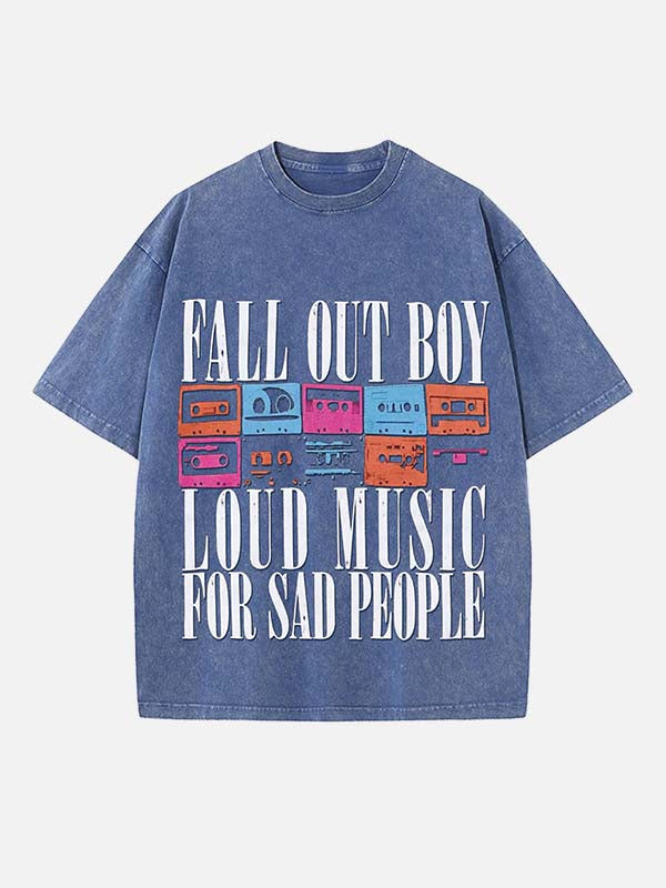 Fall Out Boy Print Round Neck T-shirt