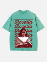 Rosalía Print Round Neck T-shirt