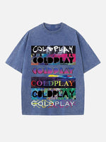 Coldplay Print Round Neck T-shirt