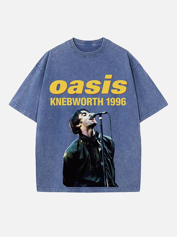 Oasis Print Round Neck T-shirt