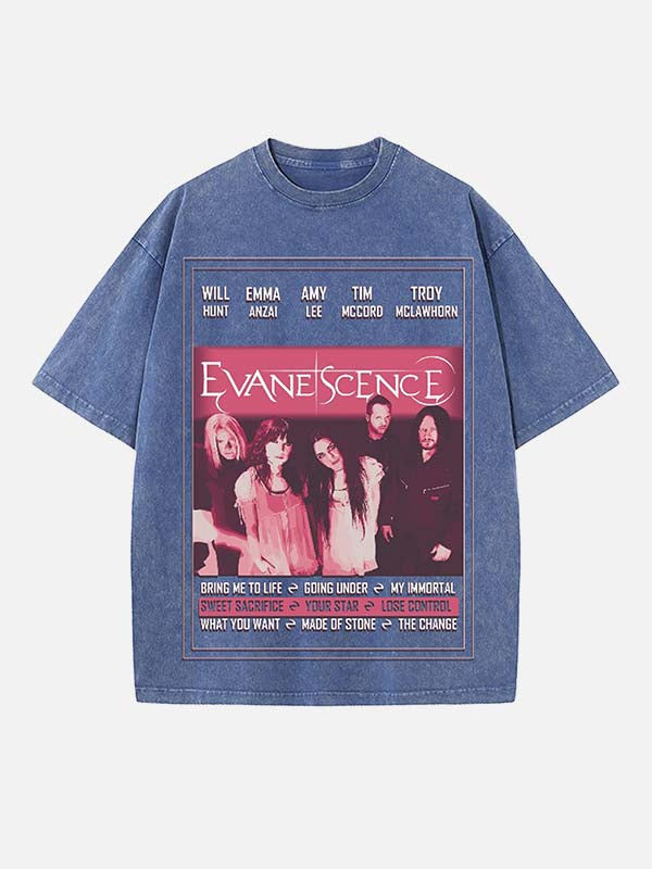 Evanescence Print Round Neck T-shirt