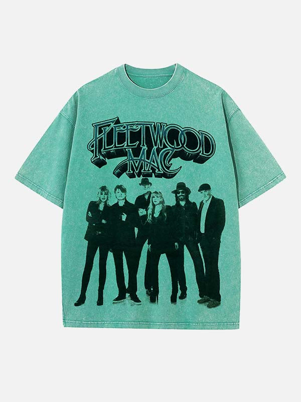 Fleetwood Mac Print Round Neck T-shirt