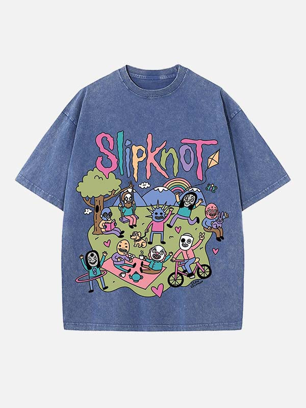 Slipknot Print Round Neck T-shirt