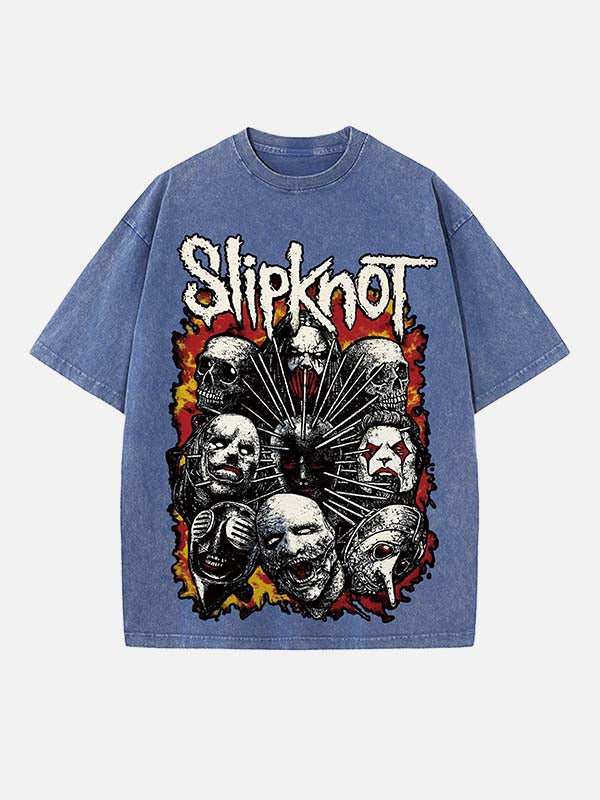 Slipknot Print Round Neck T-shirt