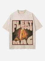Fleetwood Mac Print Round Neck T-shirt
