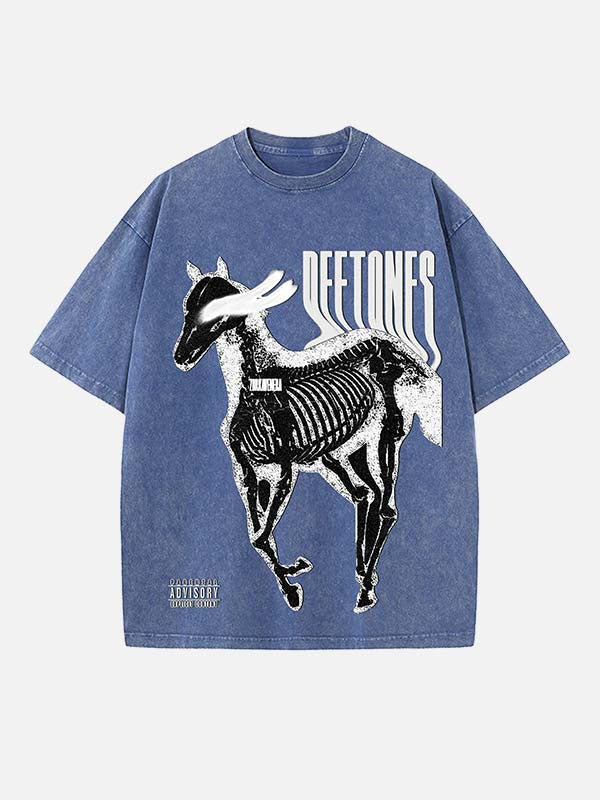 Deftones Print Round Neck T-shirt
