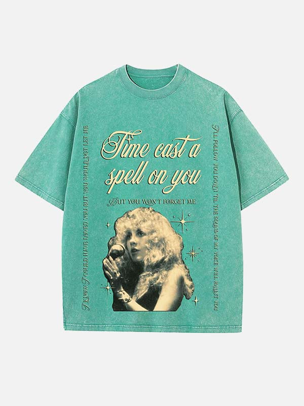 Fleetwood Mac Print Round Neck T-shirt