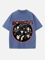 Bon Jovi Print Round Neck T-shirt