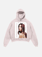 Dua Lipa Print Slant Pockets Hoodie