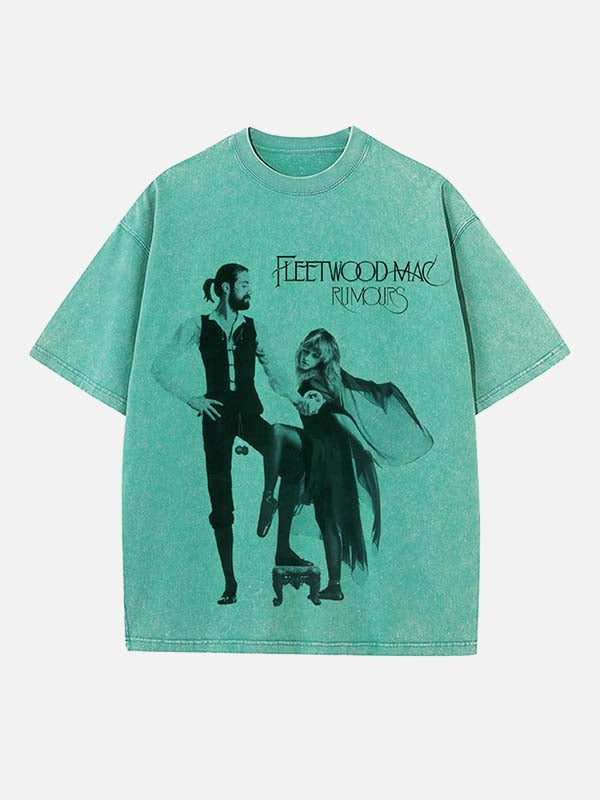 Fleetwood Mac Print Round Neck T-shirt