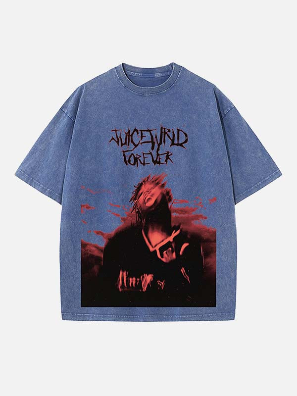 Juice WRLD Print Round Neck T-shirt