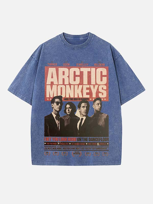 Arctic Monkeys Print Round Neck T-shirt