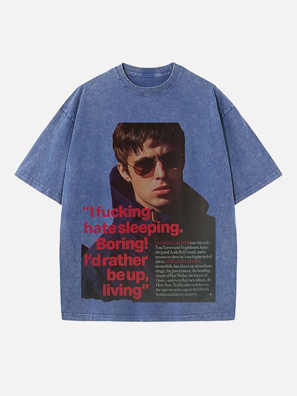 Oasis Print Round Neck T-shirt