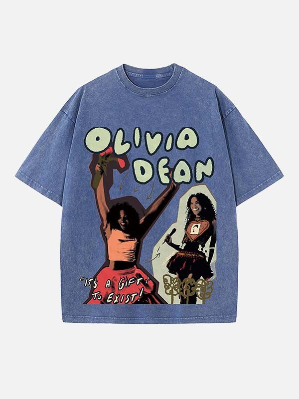 Olivia Dean Print Round Neck T-shirt