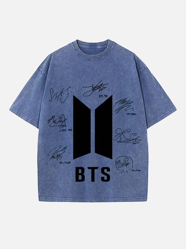 BTS Print Round Neck T-shirt