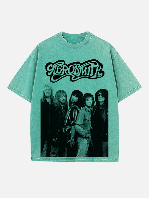Aerosmith Print Round Neck T-shirt