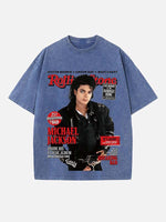 Michael Jackson Print Round Neck T-shirt