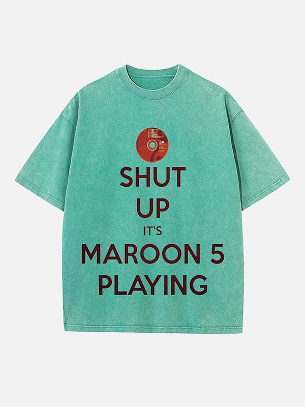 Maroon 5 Print Round Neck T-shirt