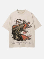 Korn Print Round Neck T-shirt