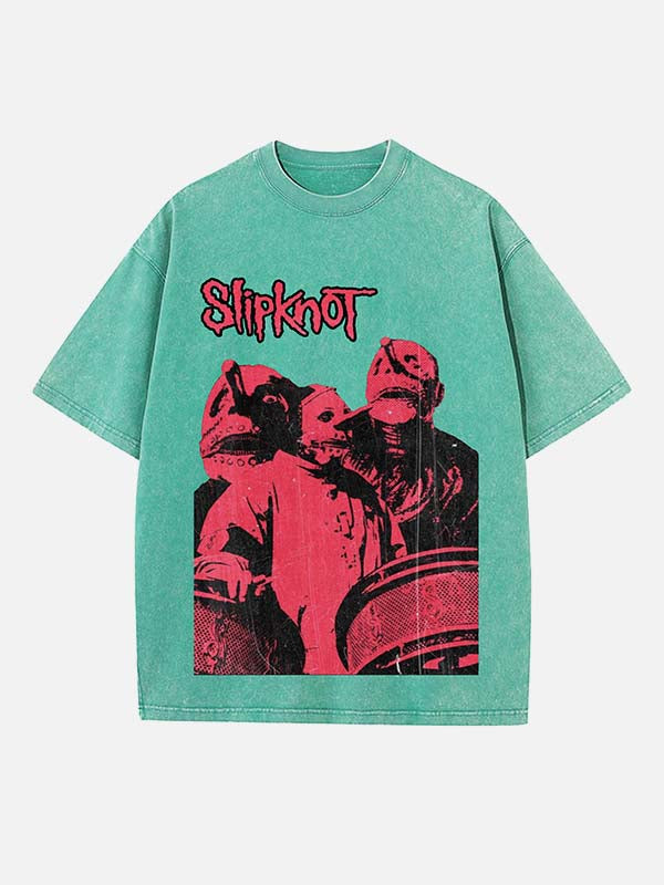 Slipknot Print Round Neck T-shirt