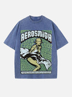 Aerosmith Print Round Neck T-shirt