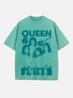 Queen Print Round Neck T-shirt