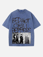 Red Hot Chili Peppers Print Round Neck T-shirt