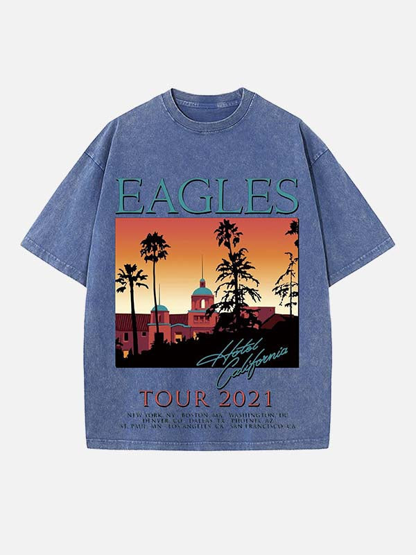 Eagles Print Round Neck T-shirt