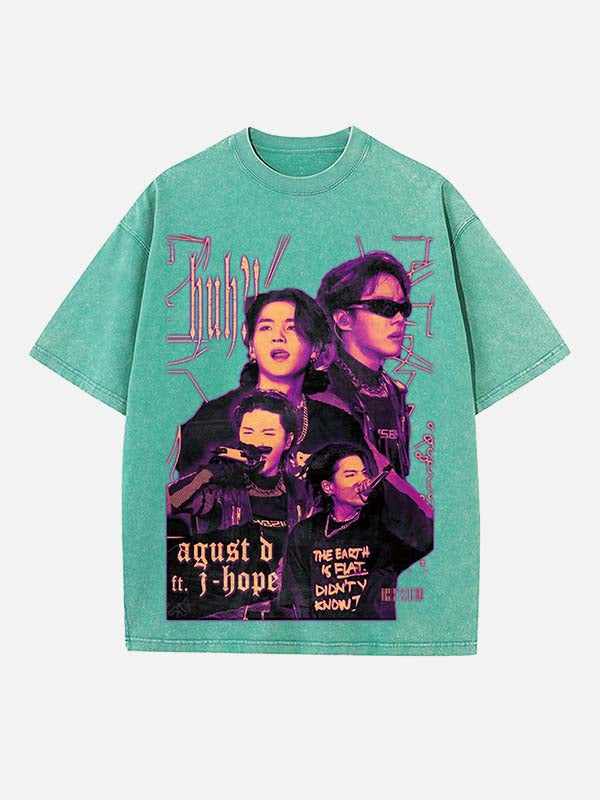 BTS Print Round Neck T-shirt