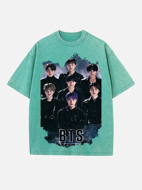 BTS Print Round Neck T-shirt