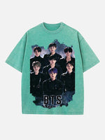 BTS Print Round Neck T-shirt