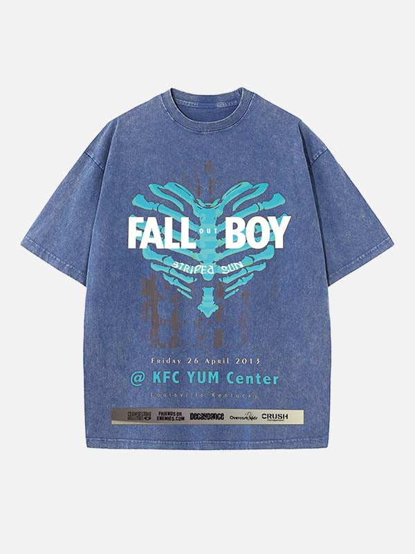 Fall Out Boy Print Round Neck T-shirt