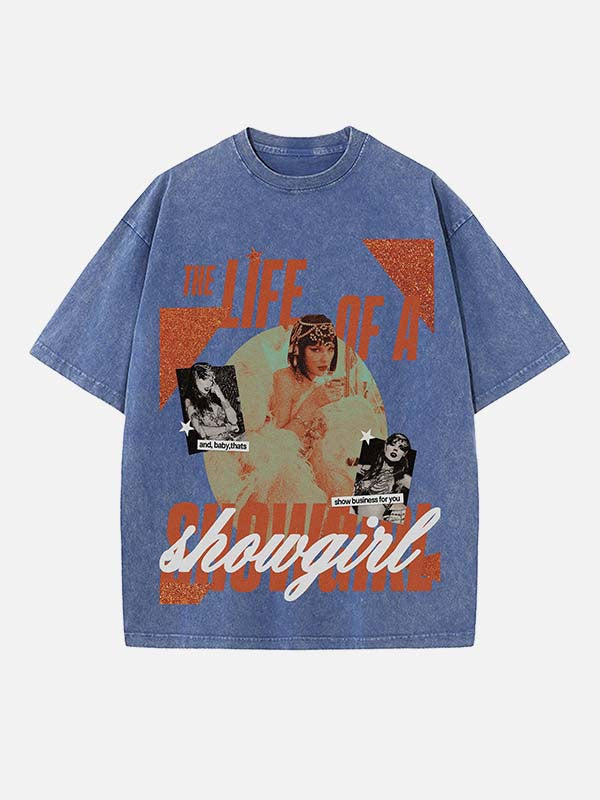 Taylor Swift Print Round Neck T-shirt