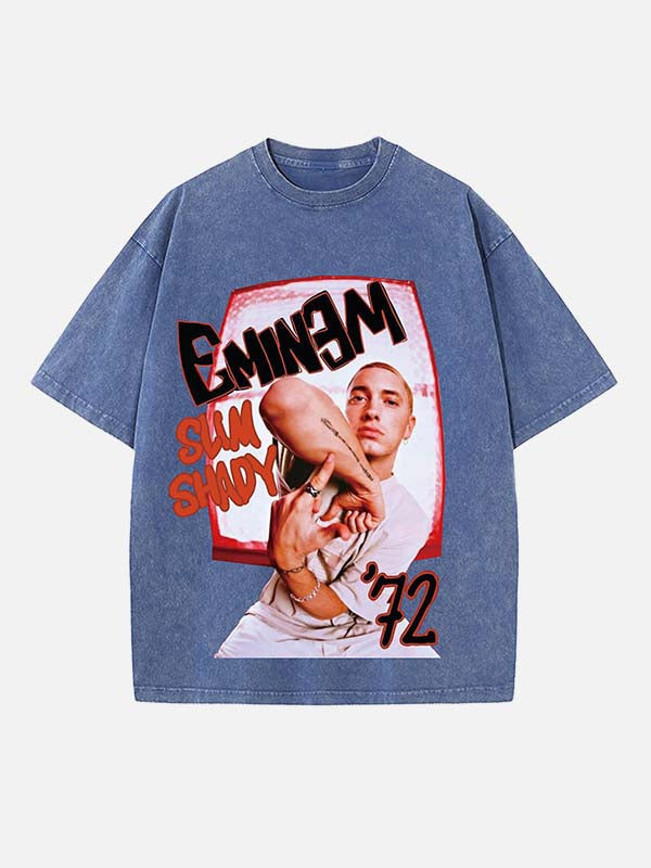 Eminem Print Round Neck T-shirt