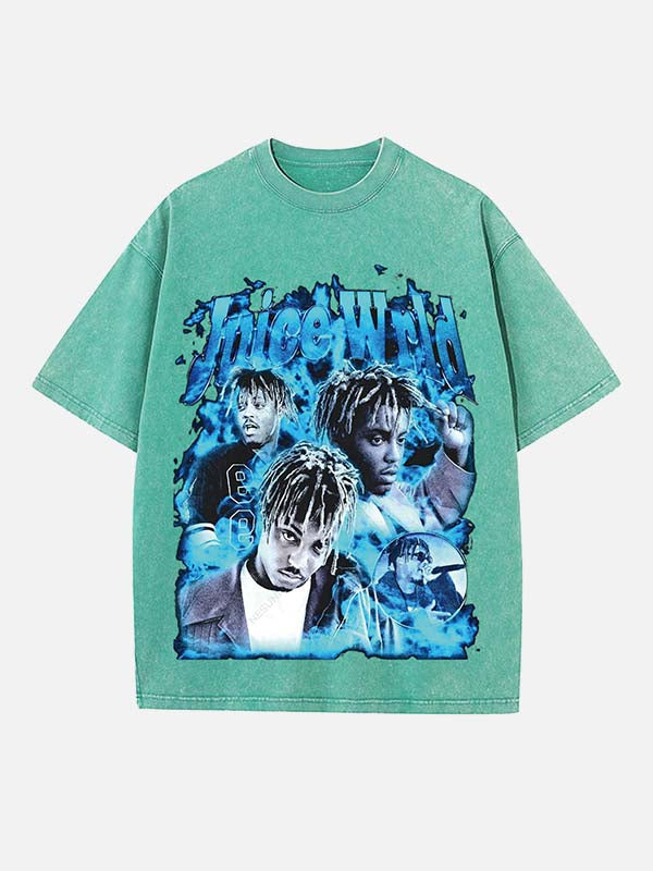Juice WRLD Print Round Neck T-shirt