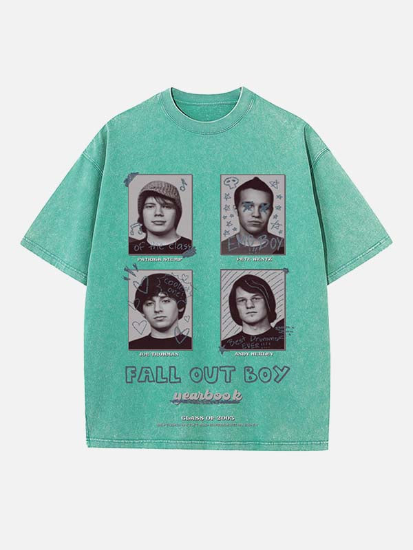 Fall Out Boy Print Round Neck T-shirt